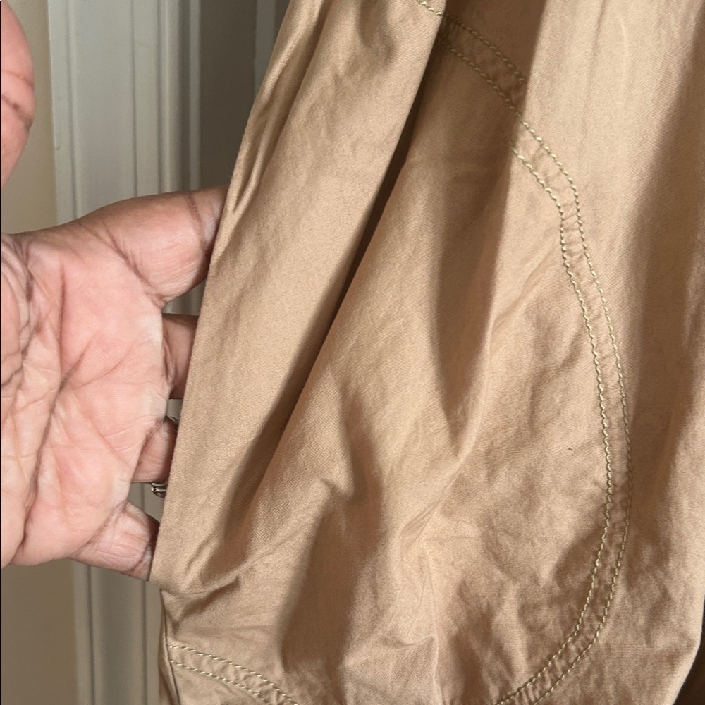 Anthropologie Beige Mini Dress with Bow Collar - Picture 9 of 13
